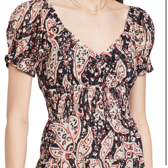 New Rahi Shopbop Paisley Shiloh Midi Dress Size Medium - Picture 4 of 7